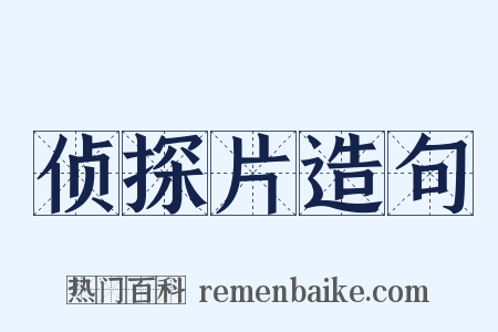 侦探片造句是什么意思的图片